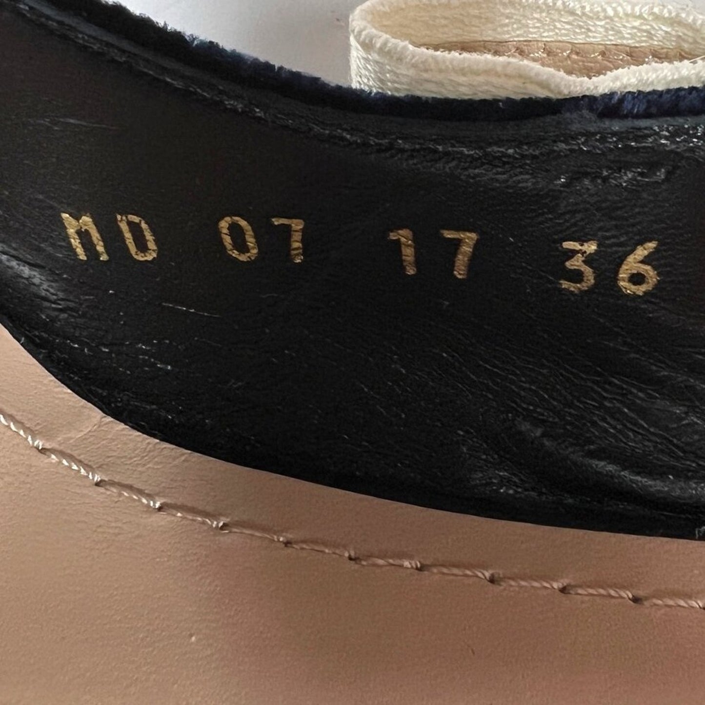Dior J'Adior Blue Velvet Slingback Pumps with Logo Straps Size EU 36