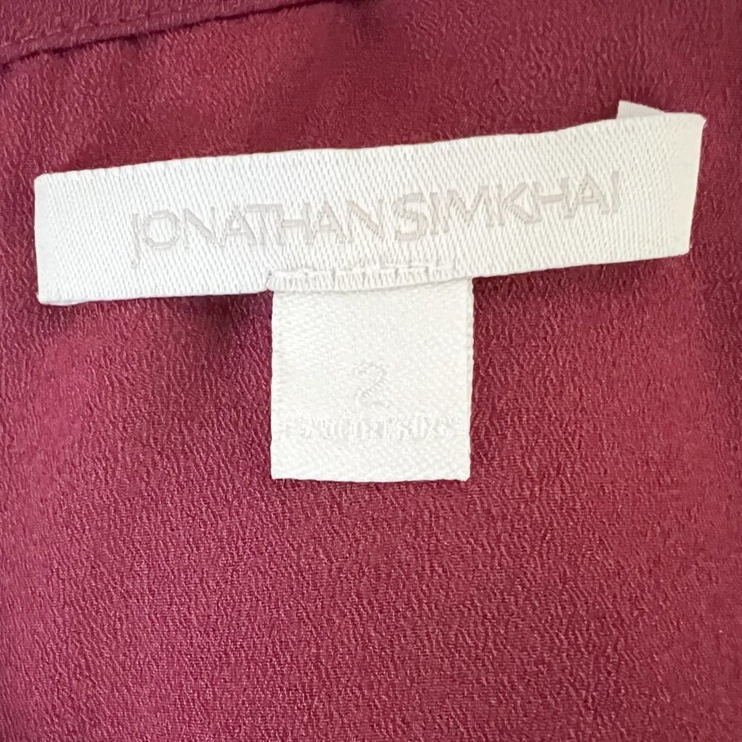 Jonathan Simkhai Pink Metallic Mock Neck Draped Sleeve Mini Dress