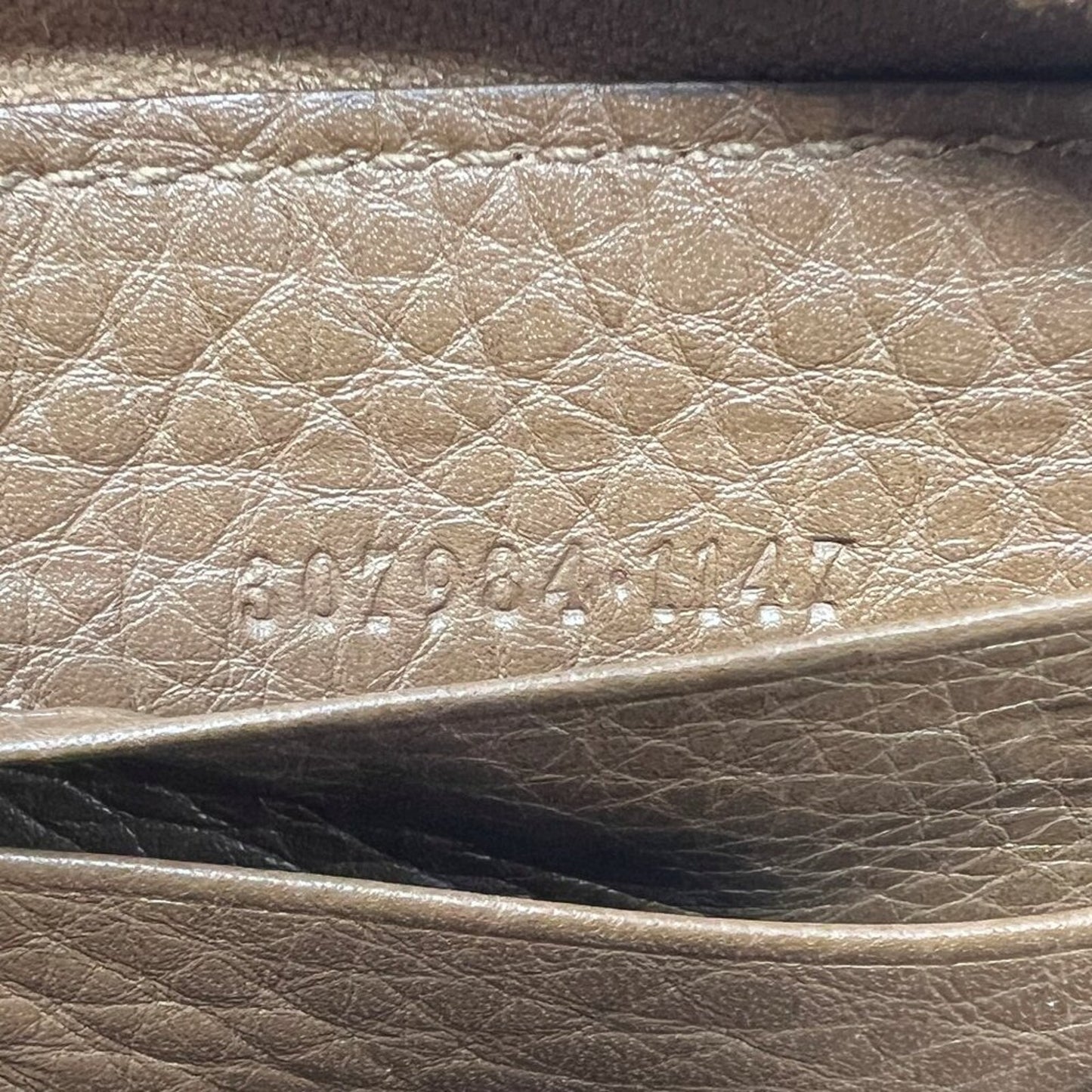 Gucci Bamboo Tassel Zip Continental Wallet Brown Textured Leather Italy