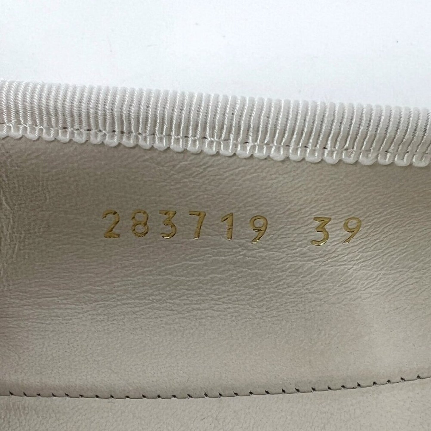 Gucci Brown Logo Monogram Miro Soft Supreme Canvas White Leather Ballet Flats