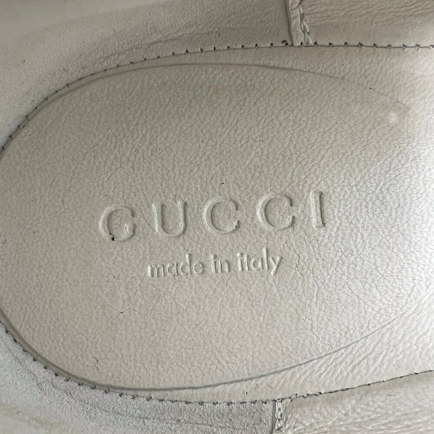 Gucci Brown Logo Monogram Miro Soft Supreme Canvas White Leather Ballet Flats