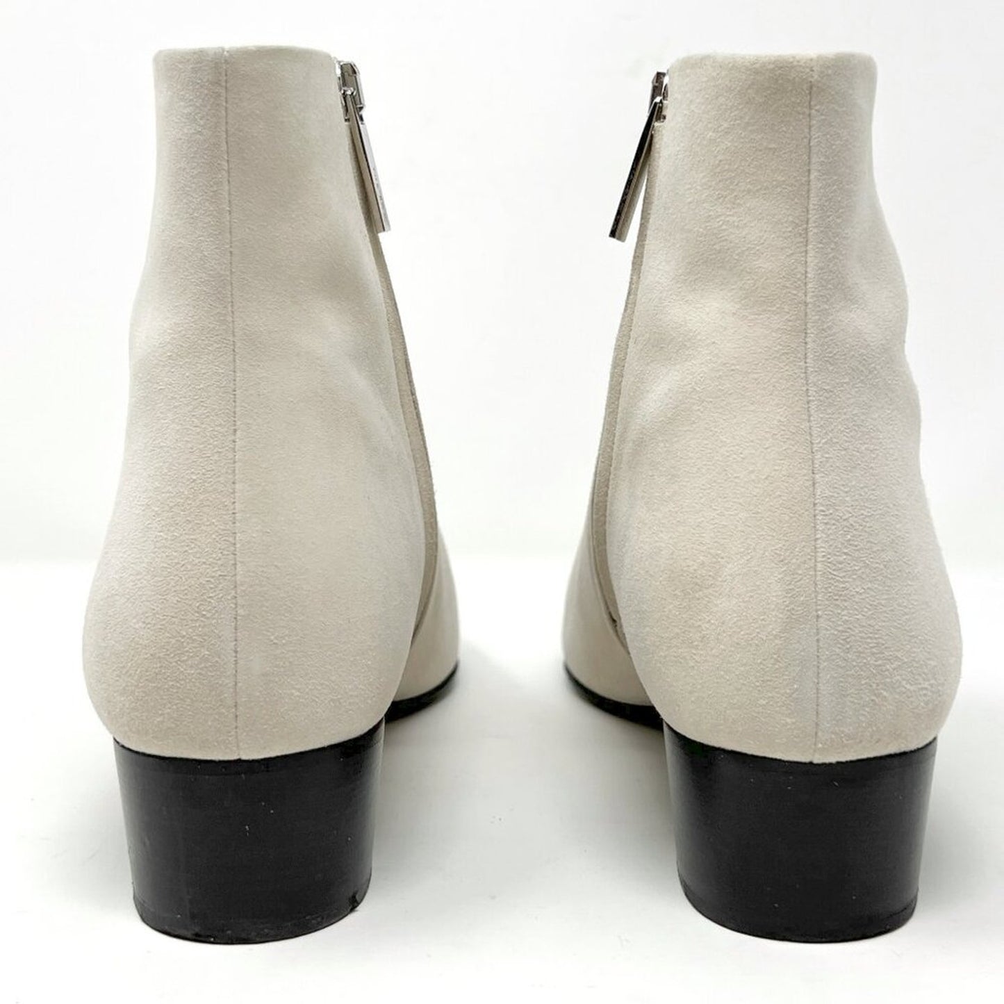 The Row Ambra Suede Ivory Beige Ankle Boots Pointed Toe Booties