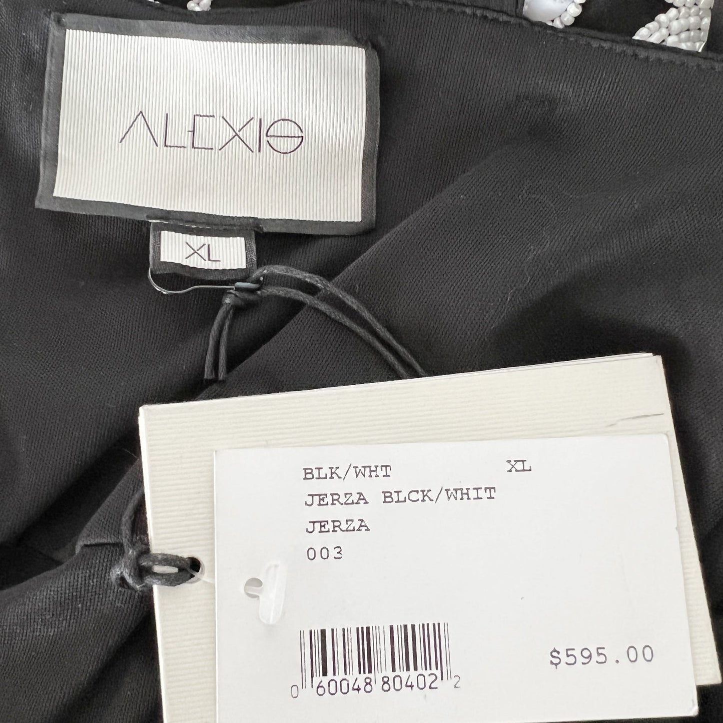 Alexis Jerza Black and White Embellished Mini Dress Size XL