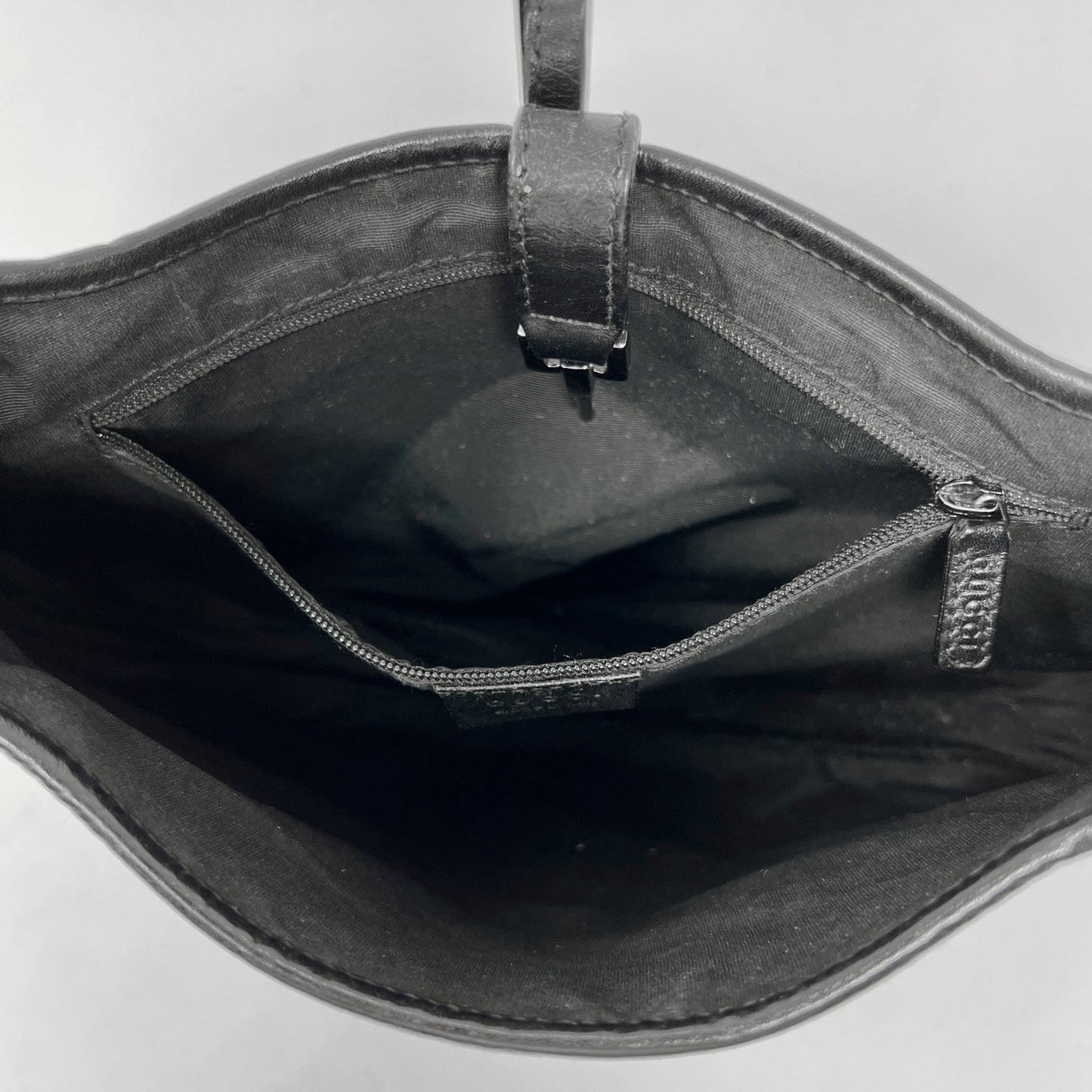 Gucci Supreme Black Monogram Leather Trim Vintage Jackie Hobo Shoulder Bag