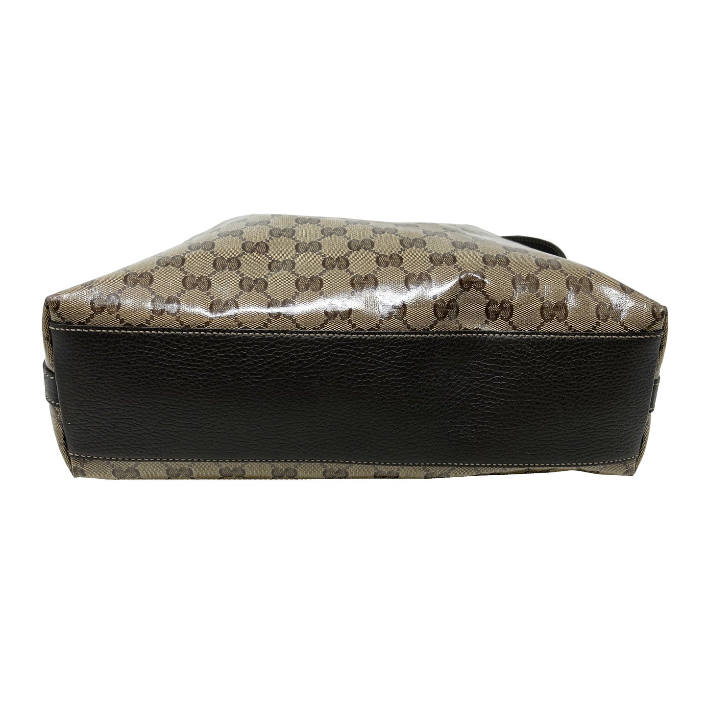 Gucci Crystal Brown GG Supreme Monogram Hobo Shoulder Bag