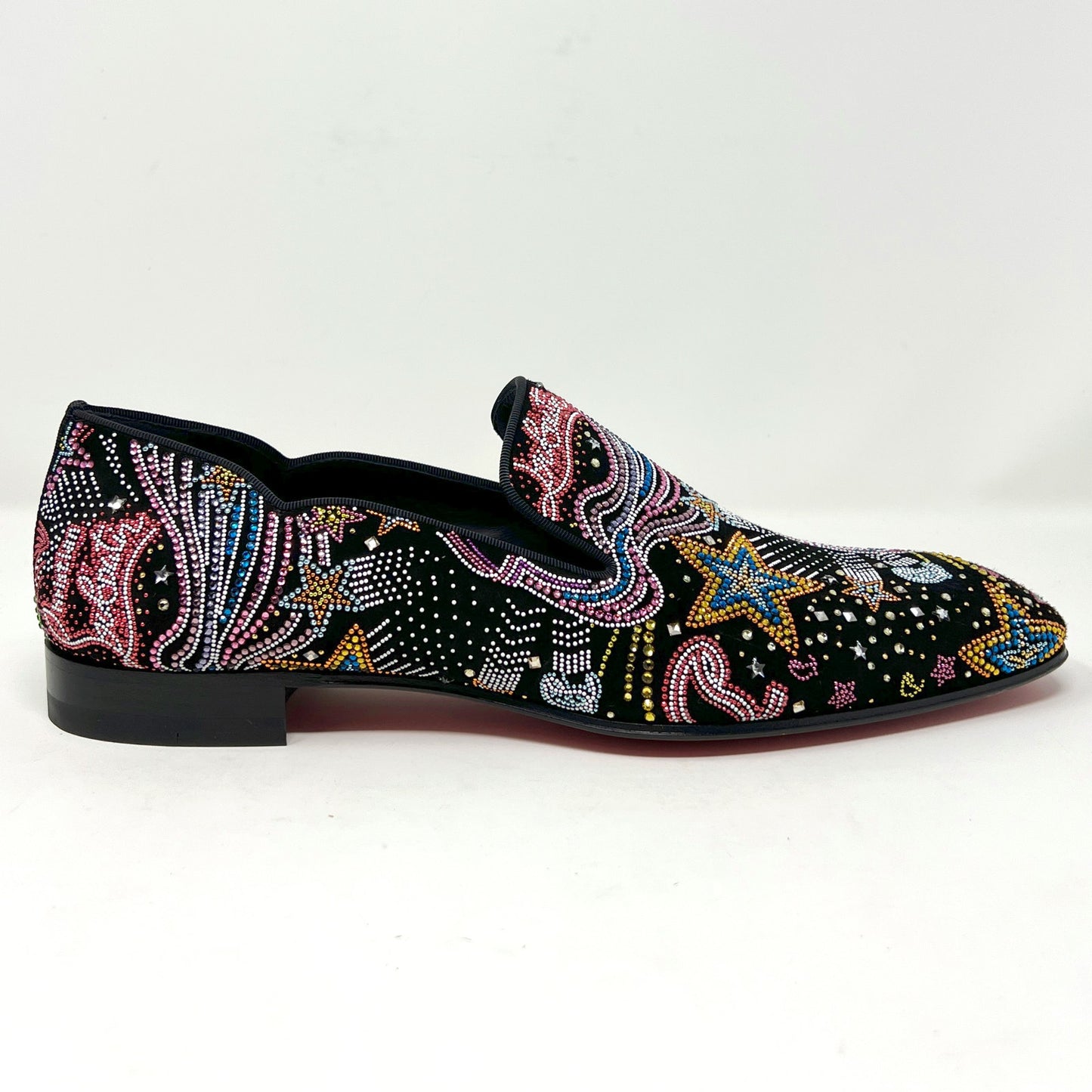 Christian Louboutin Dandy Chick Multicolor Crystal Embellished Loafers