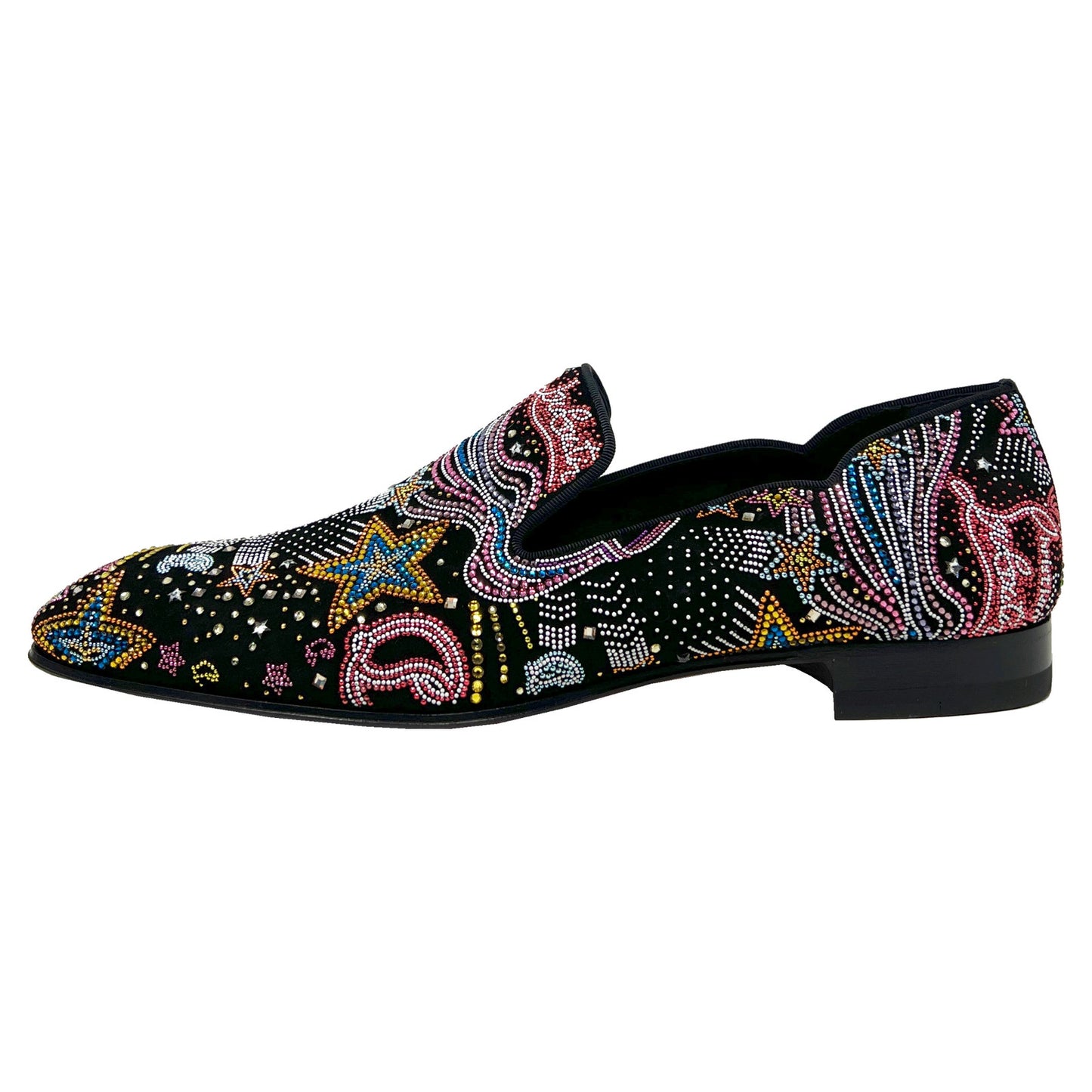 Christian Louboutin Dandy Chick Multicolor Crystal Embellished Loafers