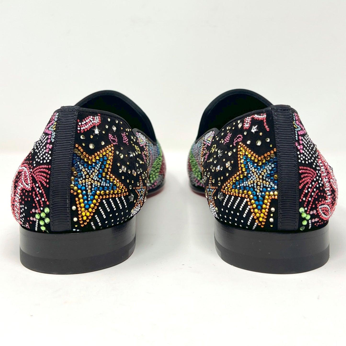 Christian Louboutin Dandy Chick Multicolor Crystal Embellished Loafers