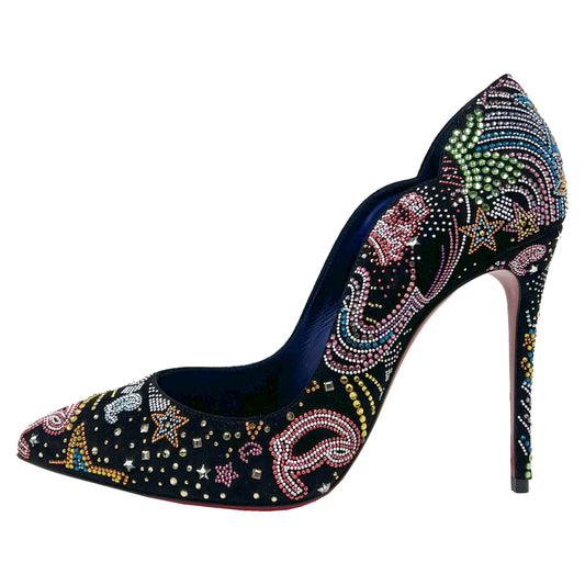 Christian Louboutin Limited Edition Crystal Studded Hot Chick Pumps