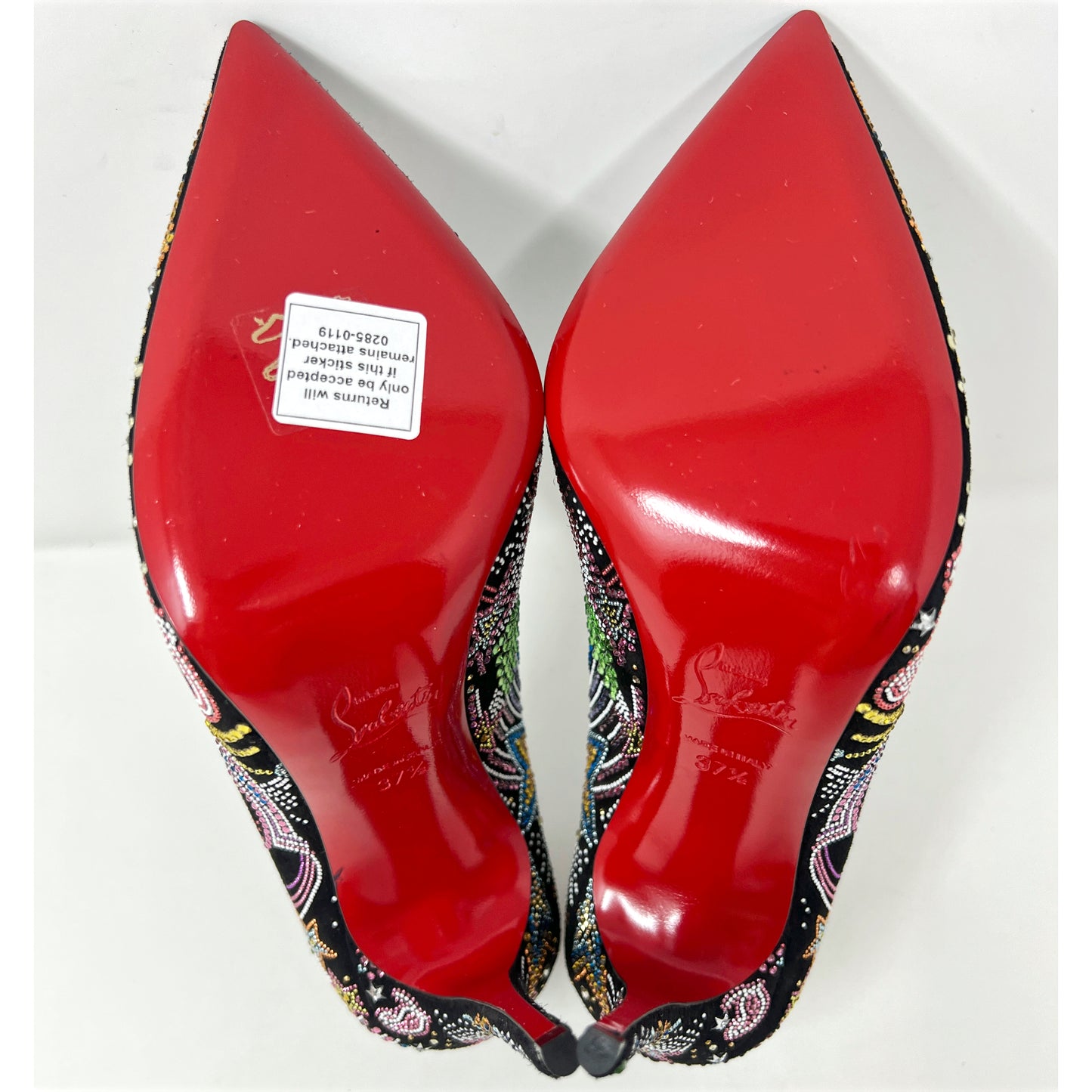 Christian Louboutin Limited Edition Crystal Studded Hot Chick Pumps Size EU 37.5