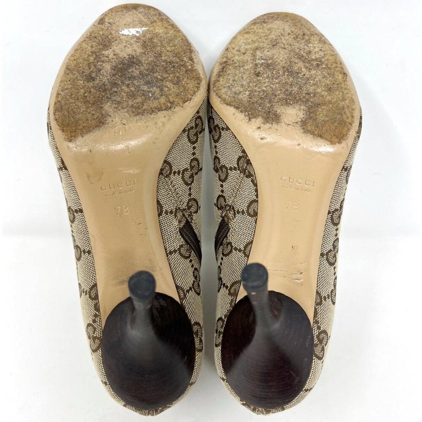 Gucci Vintage Monogram GG Canvas Booties with Stiletto Heel – Size 7B