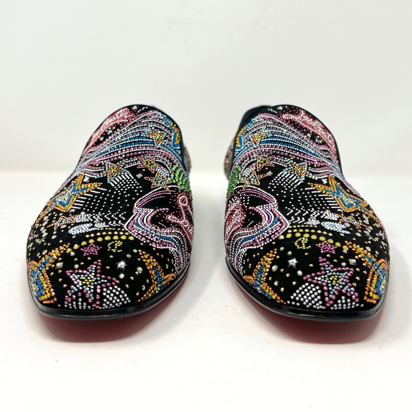 Christian Louboutin Dandy Chick Multicolor Crystal Embellished Loafers