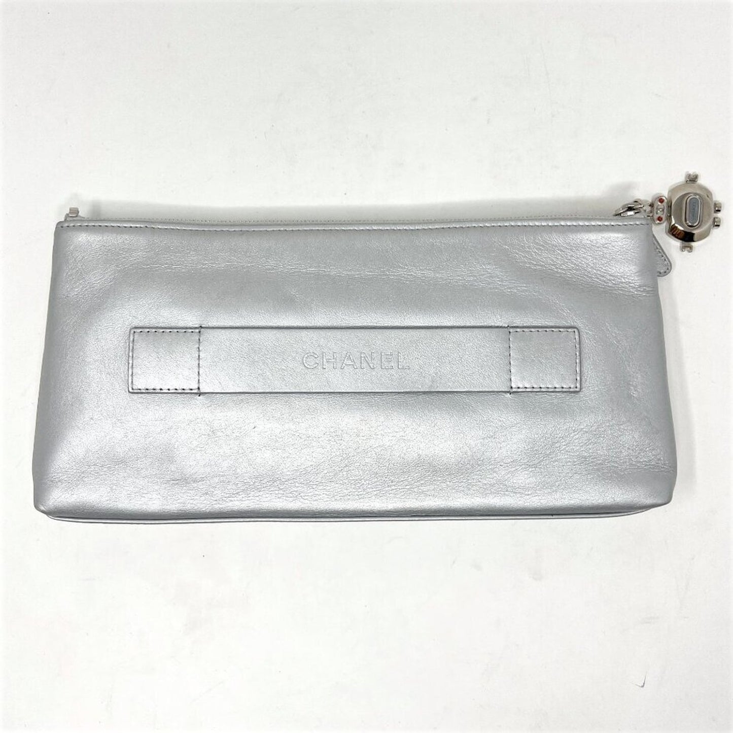 Chanel 2017 Spring Collection Silver Leather Charm Rue Cambon Keyboard Bag