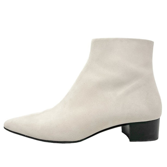 The Row Ambra Suede Ivory Beige Ankle Boots Pointed Toe Booties