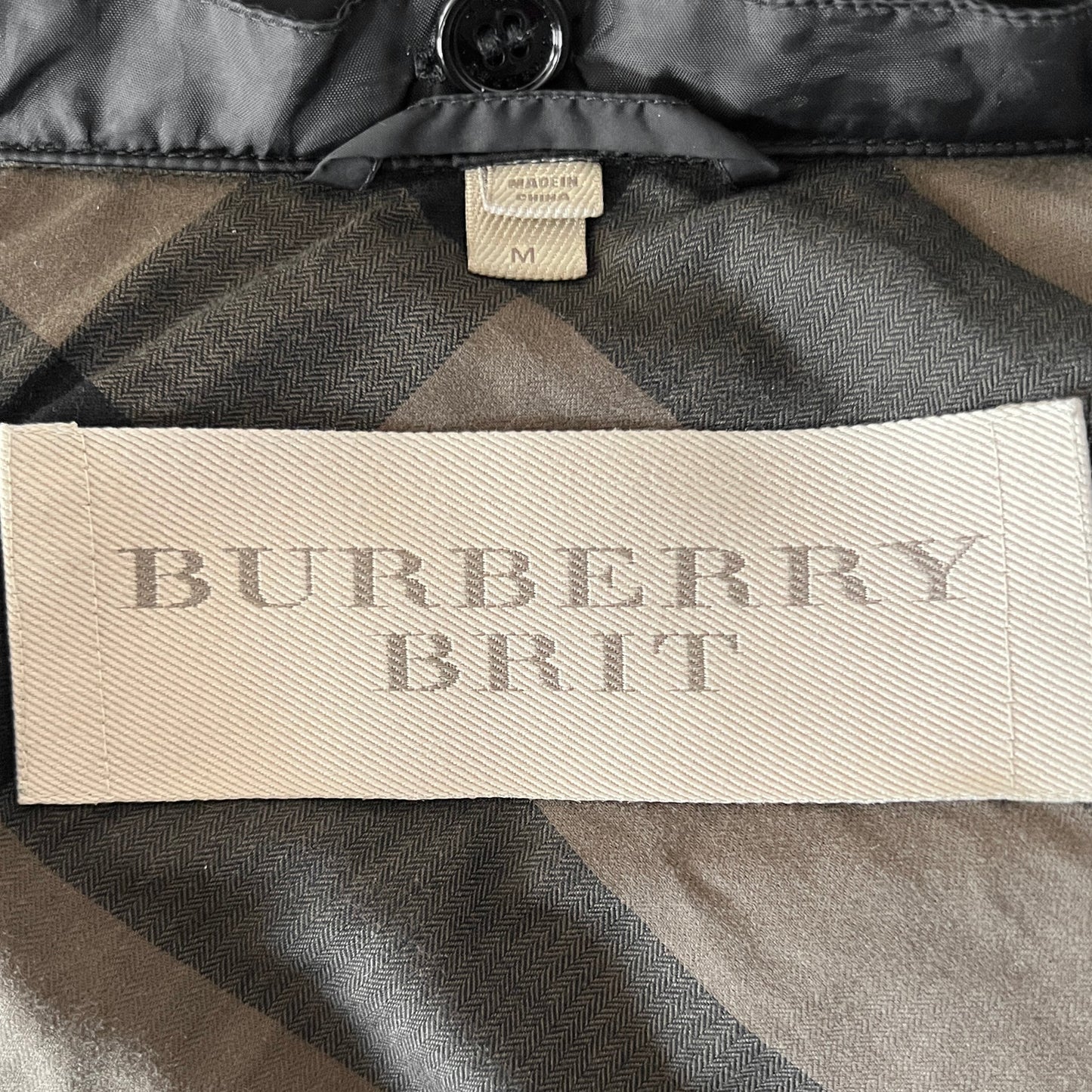 Burberry Brit Shearling Collar Black Quilted Puffer Jacket Size M