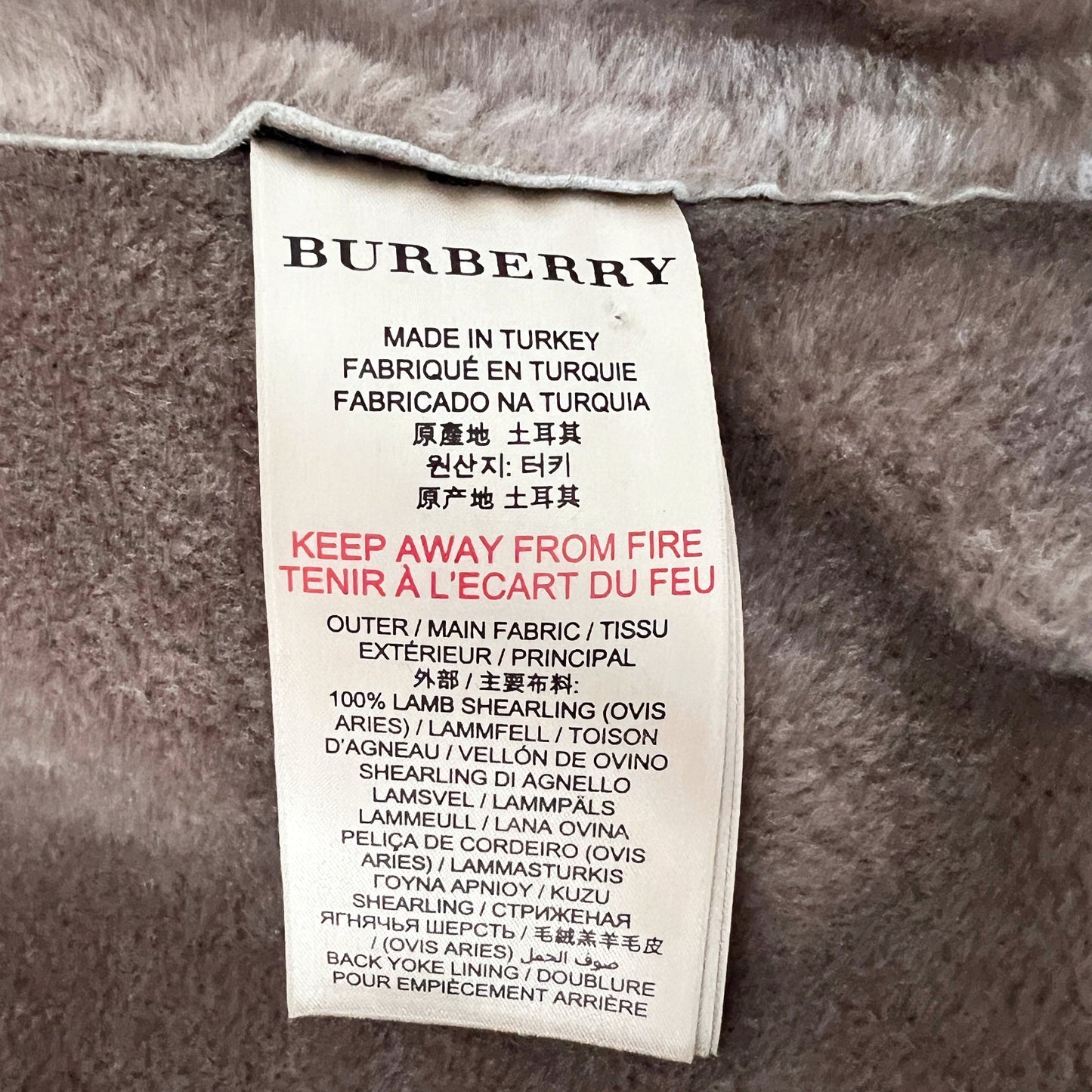Burberry Brit Jacket 100% Lamb Suede Shearling Double Breasted Coat Jacket Size US 6