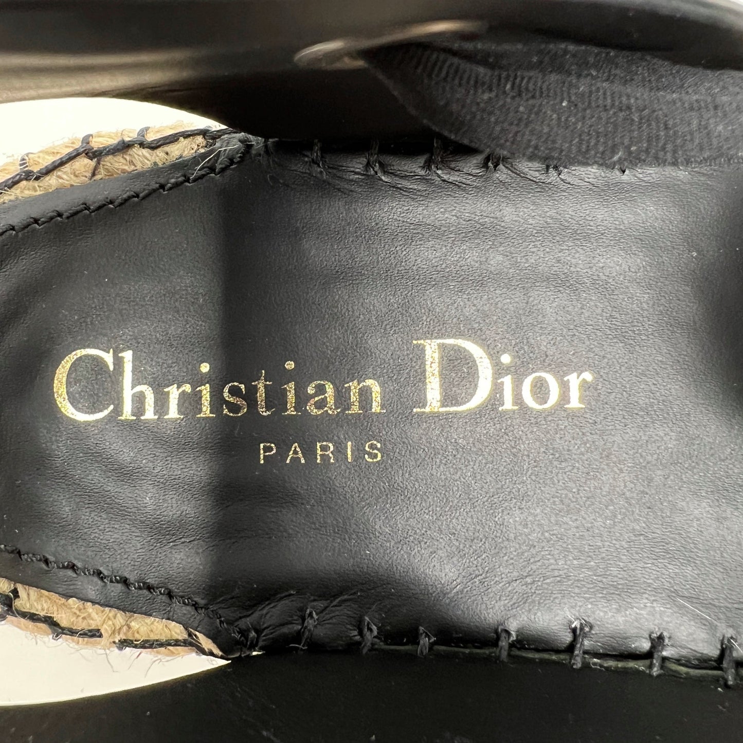 Christian Dior Nicely-D Ethnic Print Cloth Logo Ankle Wrap Slingback Espadrilles Size EU 41