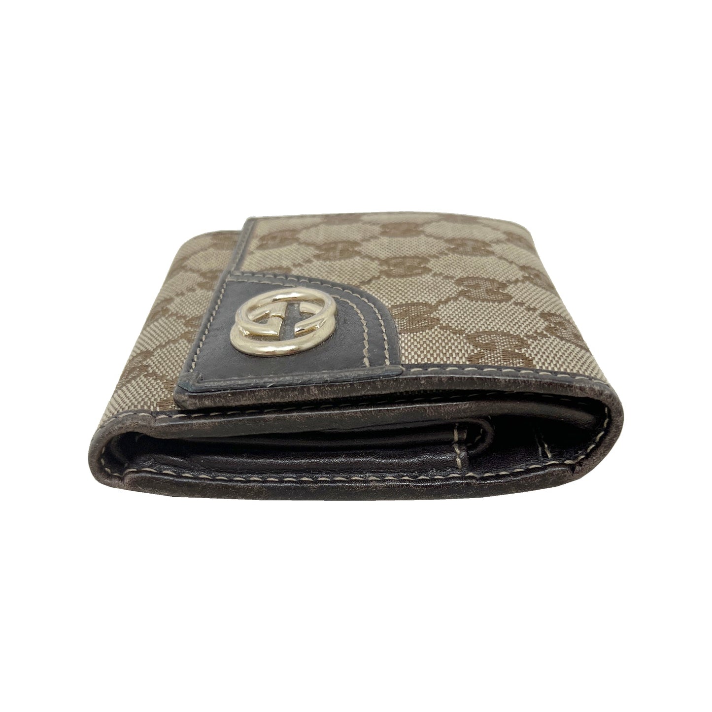 Gucci Interlocking GG Logo Monogrammed French Fold Wallet