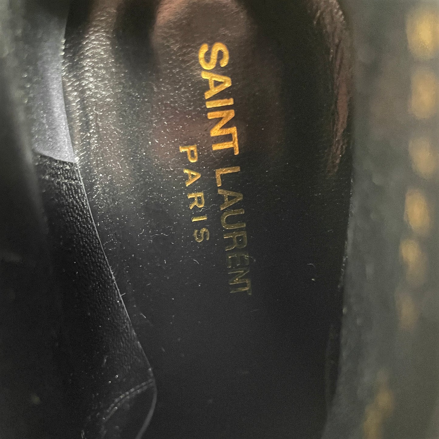 Saint Laurent Suede Pointed Buckle Toe Ankle Boots Size EU 38