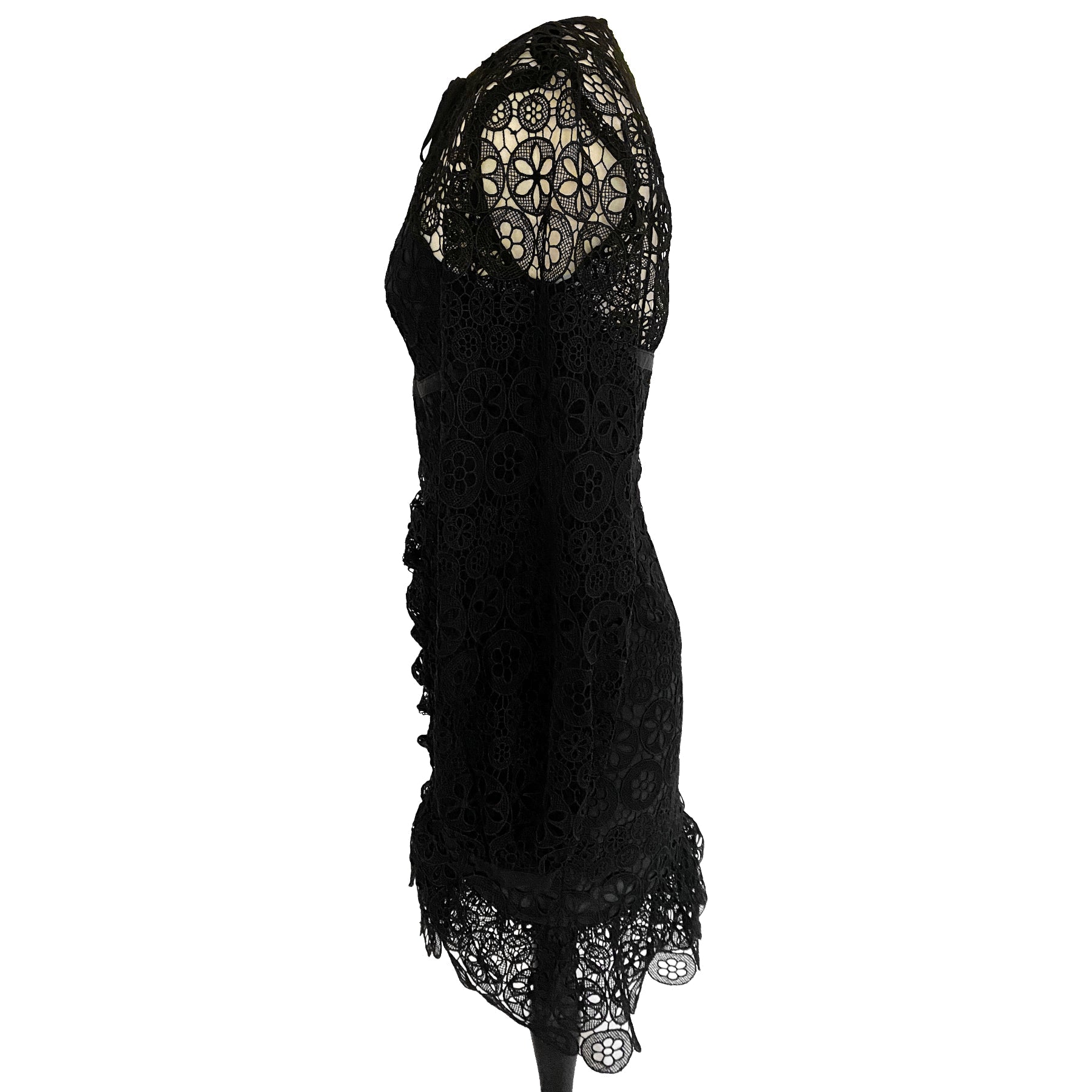 Self Portrait Black Long Sleeve Circle Floral Lace Mini Dress Size US shopthegcc Self Portrait Black Long Sleeve Circle Floral Lace Mini Dress Size US shopthegcc
